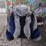 Real Natural Fox Fur Jacket Women Luxury Genuine Silver Fox Short Coat Full Sleeves Winter Plush Red Fox Fur Coat Female - AfterAmour