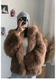 Fox Fur Knitted Long Fur Coat - AfterAmour