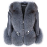 Fox Fur Three Quarter Leather Jacket
