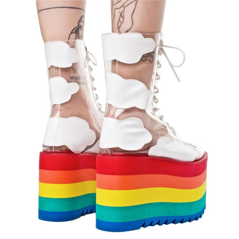 Amour Rainbow Platform Cloud Sneakers - AfterAmour