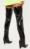 Amour Patent Leather Over The Knee Boots - AfterAmour