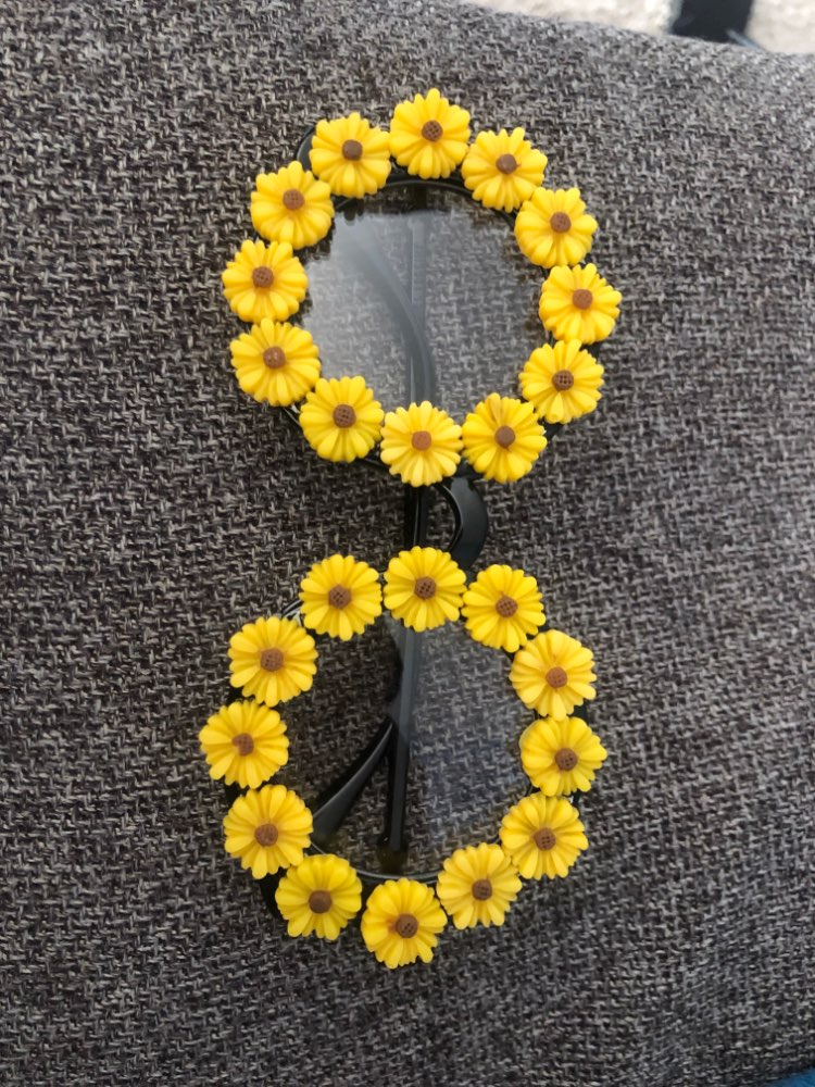 Handmade Sun Flower Round Sunglasses - AfterAmour