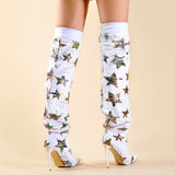 Amour Moon & Stars Sequin Over the Knee Boots - AfterAmour