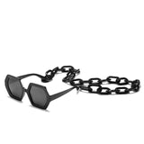 Luxury Big Chain Polygon Sunglasses - AfterAmour