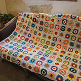 handmade daisy weaved crochet blanket - AfterAmour