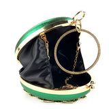 Round Exquisite Crystal Clutch Purse - AfterAmour