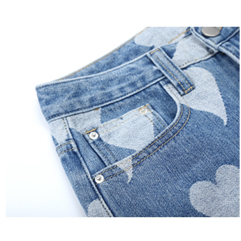 Heart High Waist Jeans - AfterAmour