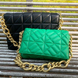 Chain LUX Quilted Faux Leather Mini Purse - AfterAmour