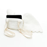 Angel Wings White Fuzzy Plush Backpack - AfterAmour