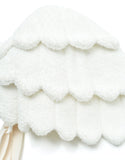 Angel Wings White Fuzzy Plush Backpack - AfterAmour