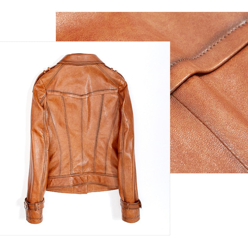 Rich Aged Tactical Bomber Leather Jacket - AfterAmour