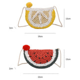 Watermelon Weaved Straw Pouch Bag - AfterAmour