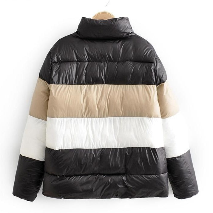 Color Block Duck Down Parka Jacket - AfterAmour
