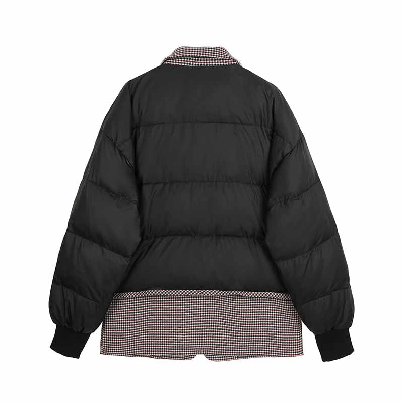 Plaid Padded Puffer Parka - AfterAmour