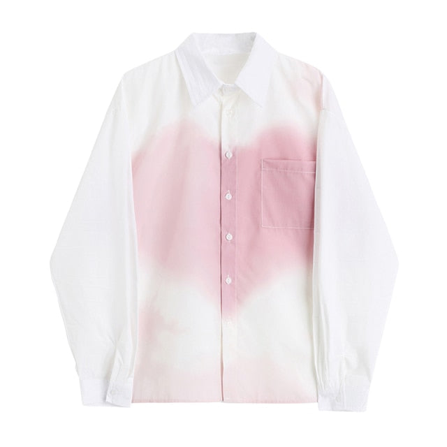Heart Washed L/S Button Up - AfterAmour