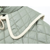 Mint Quilted Peter Pan Collar Padded Jacket - AfterAmour