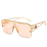 Oversized Square Semi-Rimless Sunglasses - AfterAmour