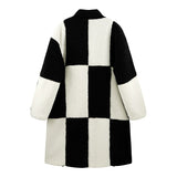 Checkerboard Sherpa Trench Overcoat - AfterAmour