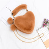 Plush Heart Shaped Clutch Bag - AfterAmour