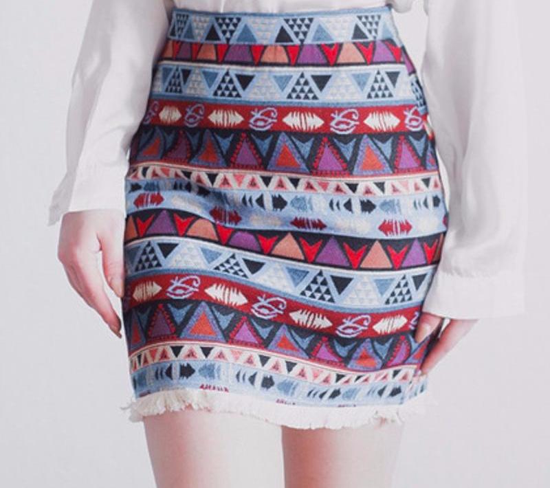 high waisted boho skirt - AfterAmour