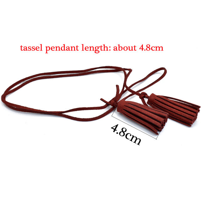 tie up long tassel velvet chocker - AfterAmour