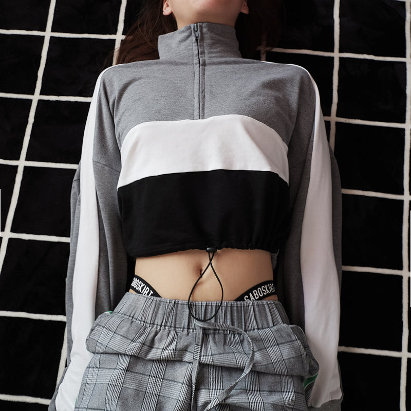 adjustable cropped pullover - AfterAmour
